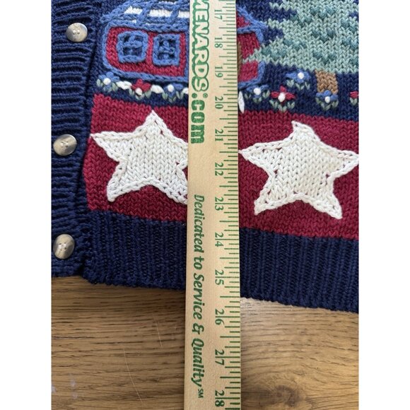 Signature By Northern Isles Cardigan Sweater Size‎ XL Hand Embroidered USA VTG - Picture 4 of 14